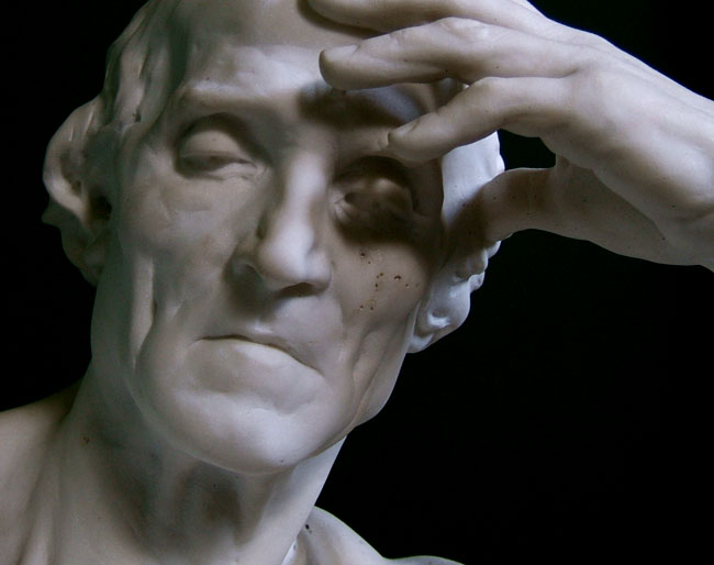 Statue of old man.